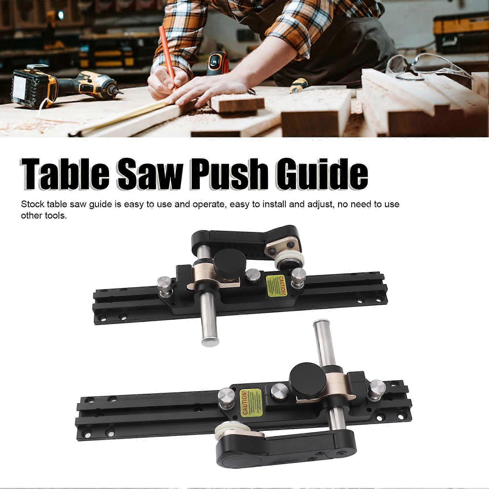 Woodworking Press Stock Push Guide Aluminum Alloy Self Locking Table Saw Push Guide