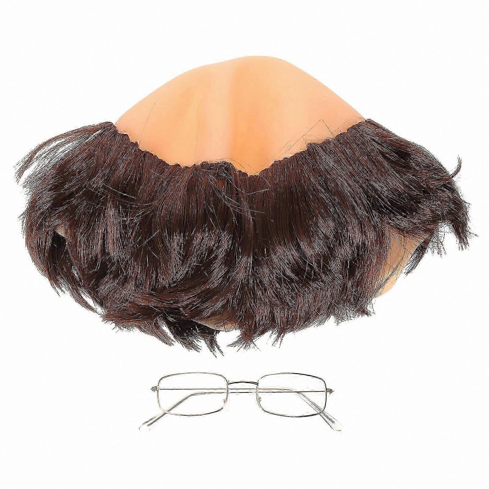 Halloween Monk Wig with Accessories for Costume and Creative Projects