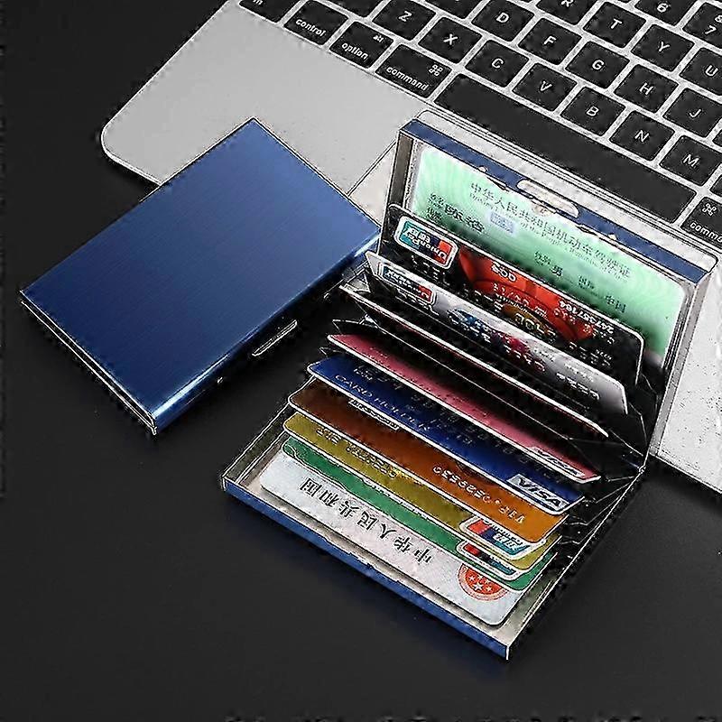 Solid aluminum card case for men with RFID blocking