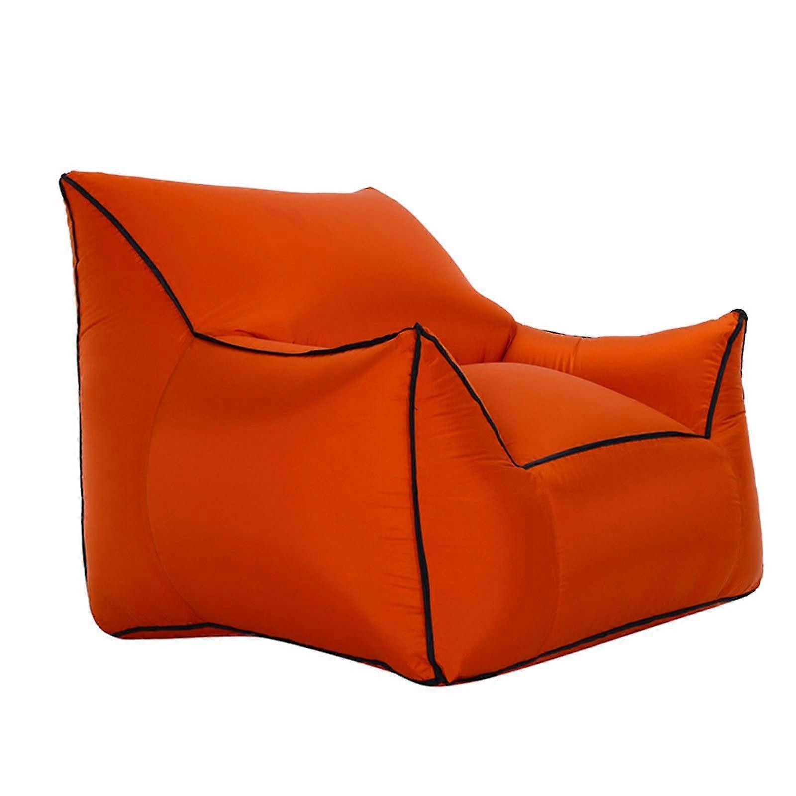 Inflatable Sofa for Adults Foldable Portable Air Sofa WaterResistant Tent Camping Orange