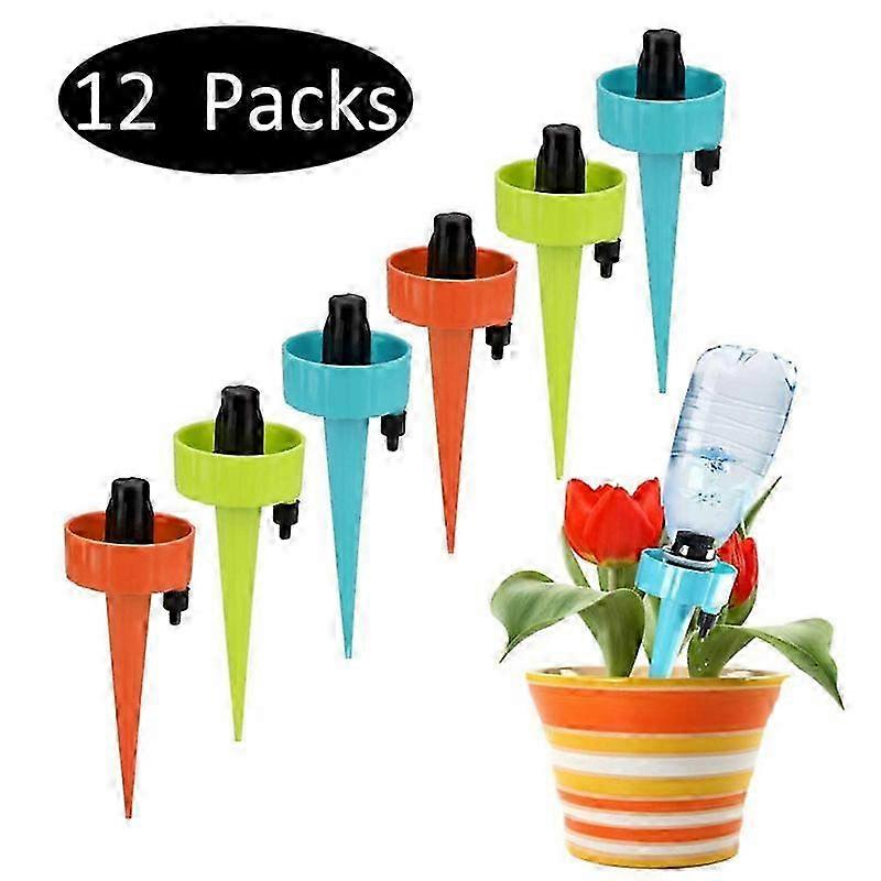 12pcs Drip Irrigation Kit, Automatic Waterers Plants Irrigation System, Adjustable Speed Watering Device for Potted Plants in Garden, Indoor, O