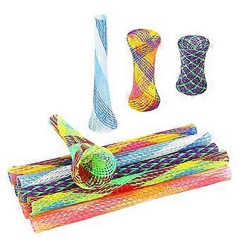 Pet Springs Cat Toy 25 PCS Colorful Cat Spring Sticks Folding Bouncing Nylon Mesh Spring Tube for Cat Kitten Pets