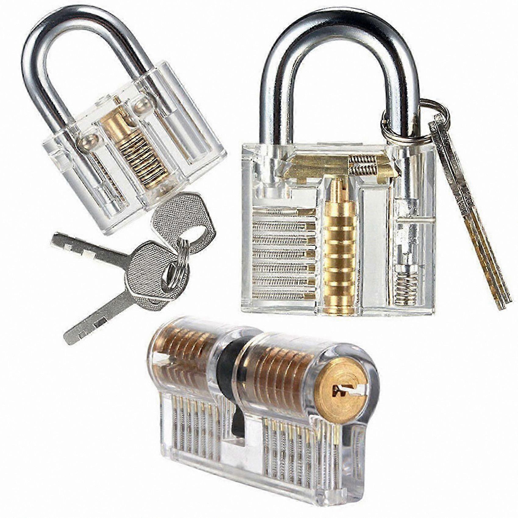 Clear Display Padlock Crystal Transparent Lock Security Device