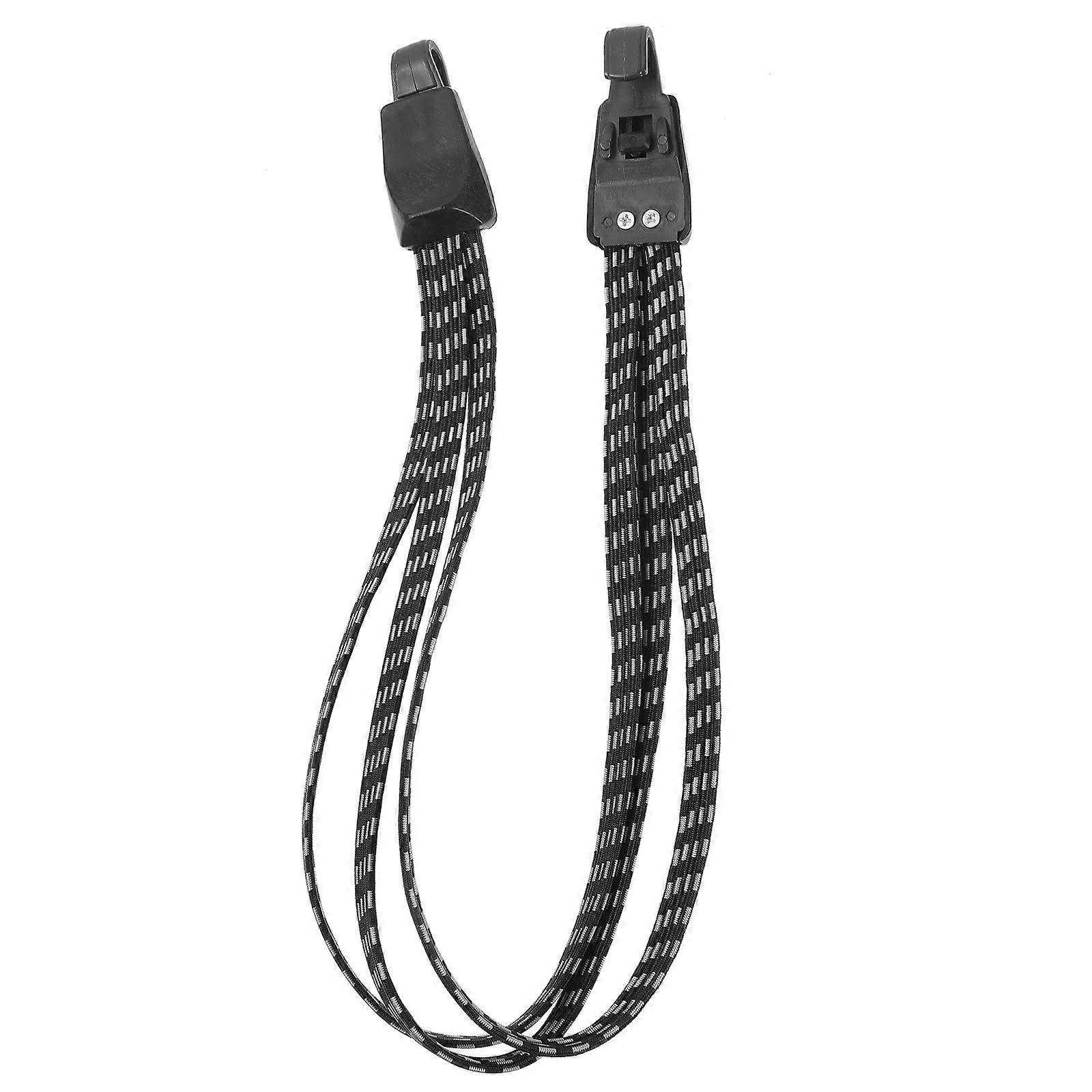 3Pcs Black Heavy-Duty Bungee Cord Bike Cargo Strap for Elastic Fixing