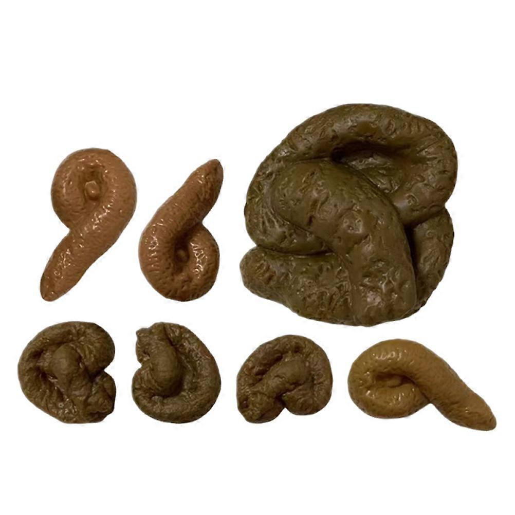 Coffee Plastic Poop Prank Toy Set for Halloween 5Sets Realistic Design
