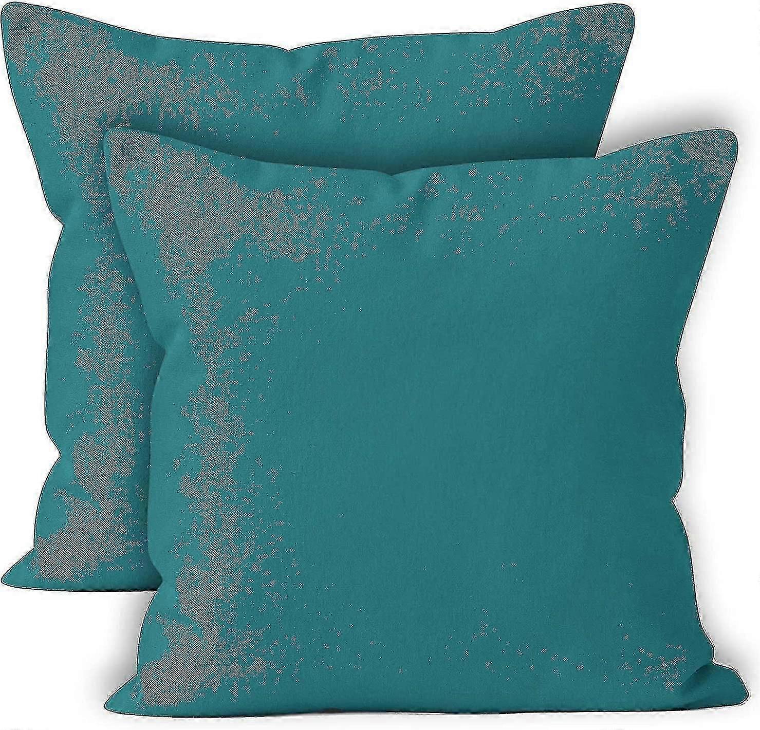 Housses coussin 2pc Set (50 x 50 cm) - Jaune Soleil - Toile de coton teinte solide