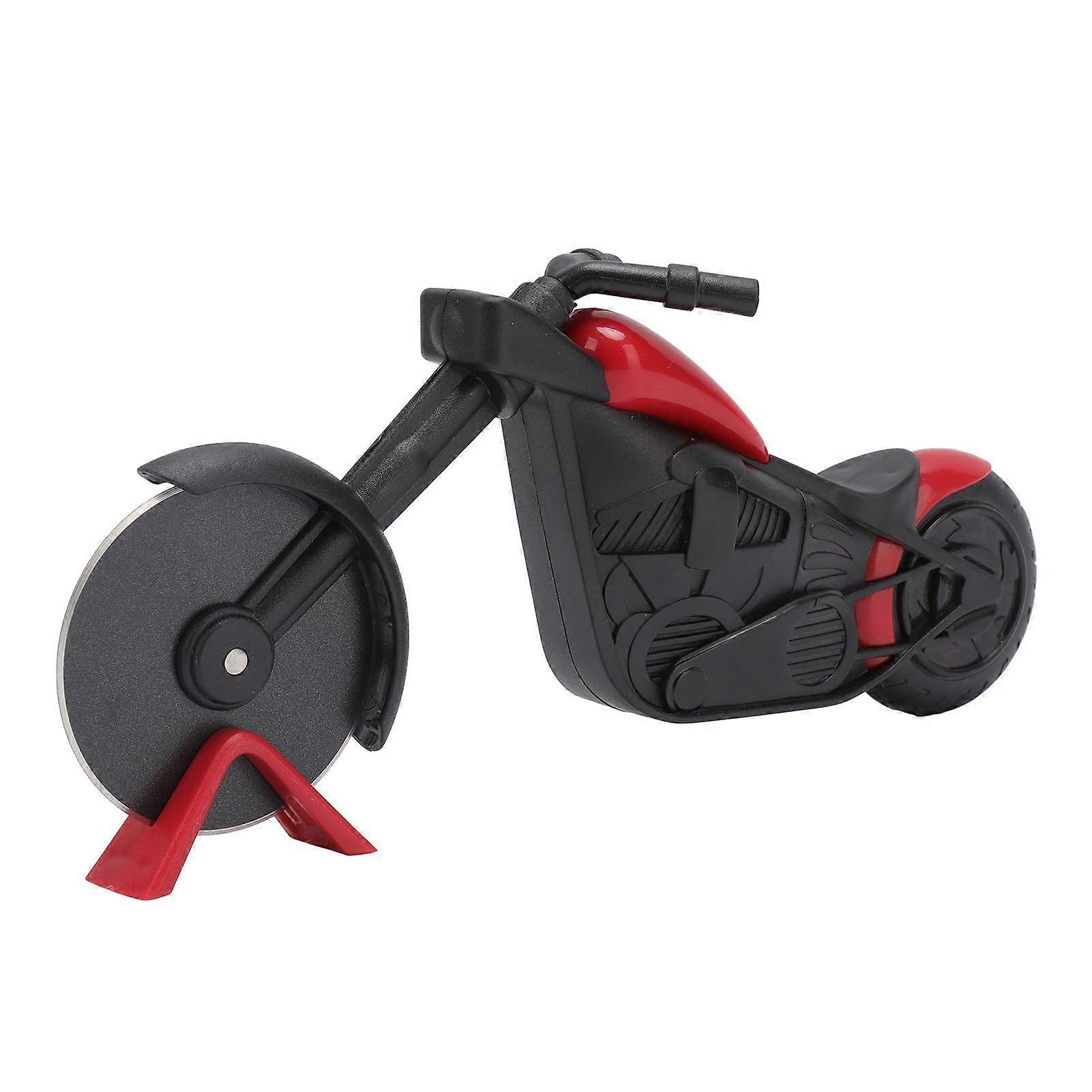 오토바이 피자 커터 스테인레스 스틸 오토바이 모양의 피자 휠 커터 피자 케이크 와플 팬케이크 절단