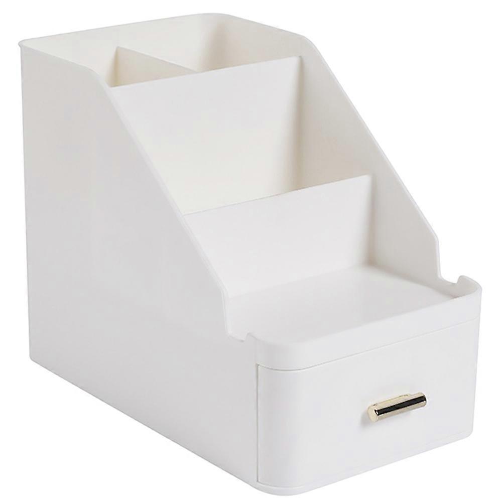 Desk Organizer White Desktop Storage Box for Storage Use 2Pcs with Drawers