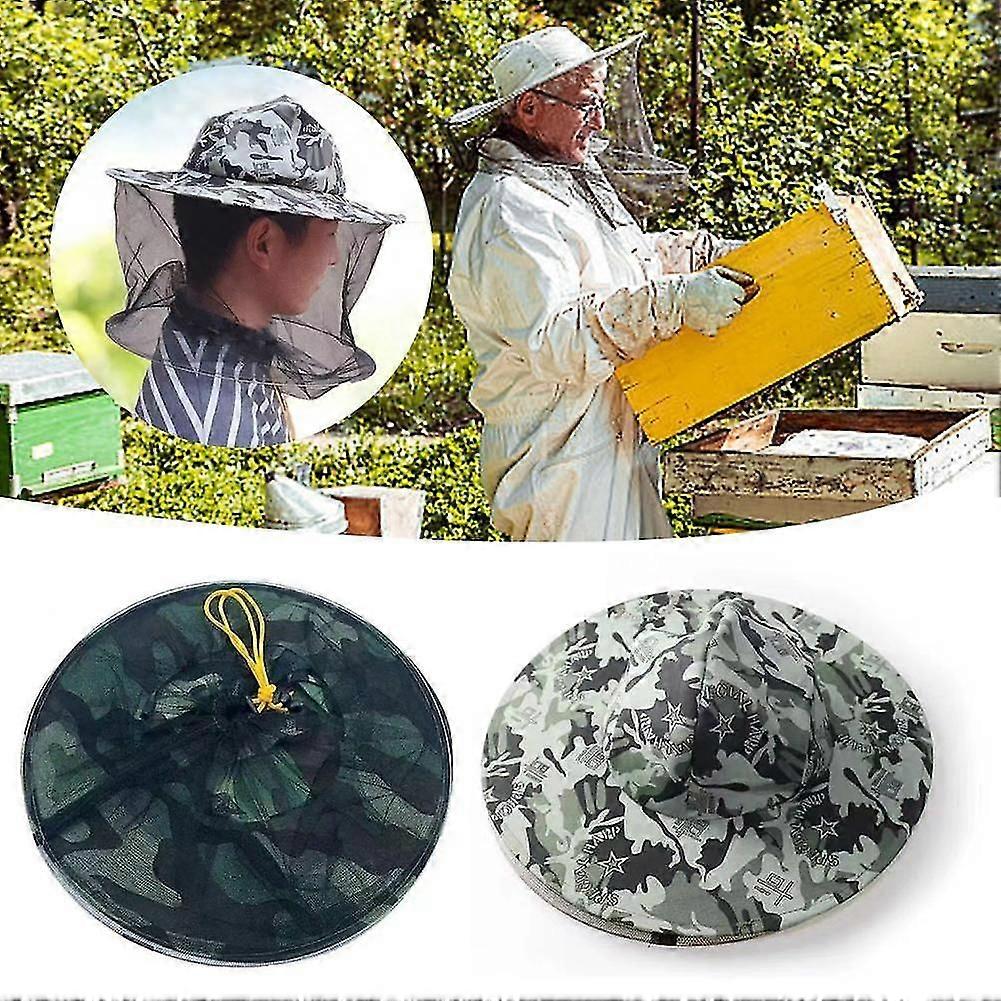 Mosquito Head Face Net Hat Bee Insect Bug Protection Hidden Mesh Fishing Cap
