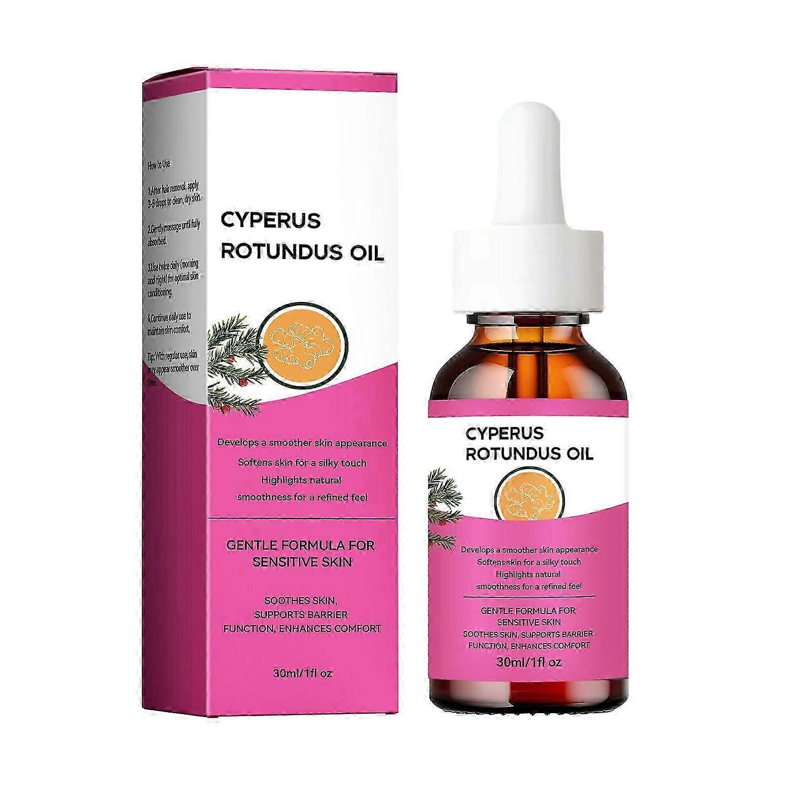 Huile de Cyperus Rotundus - 30ml Huile Naturelle de Cyperus Rotundus pour l’épilation, l’huile de Cyperus hydratante et apaisante pour réduire la croissance des poils, pour tous