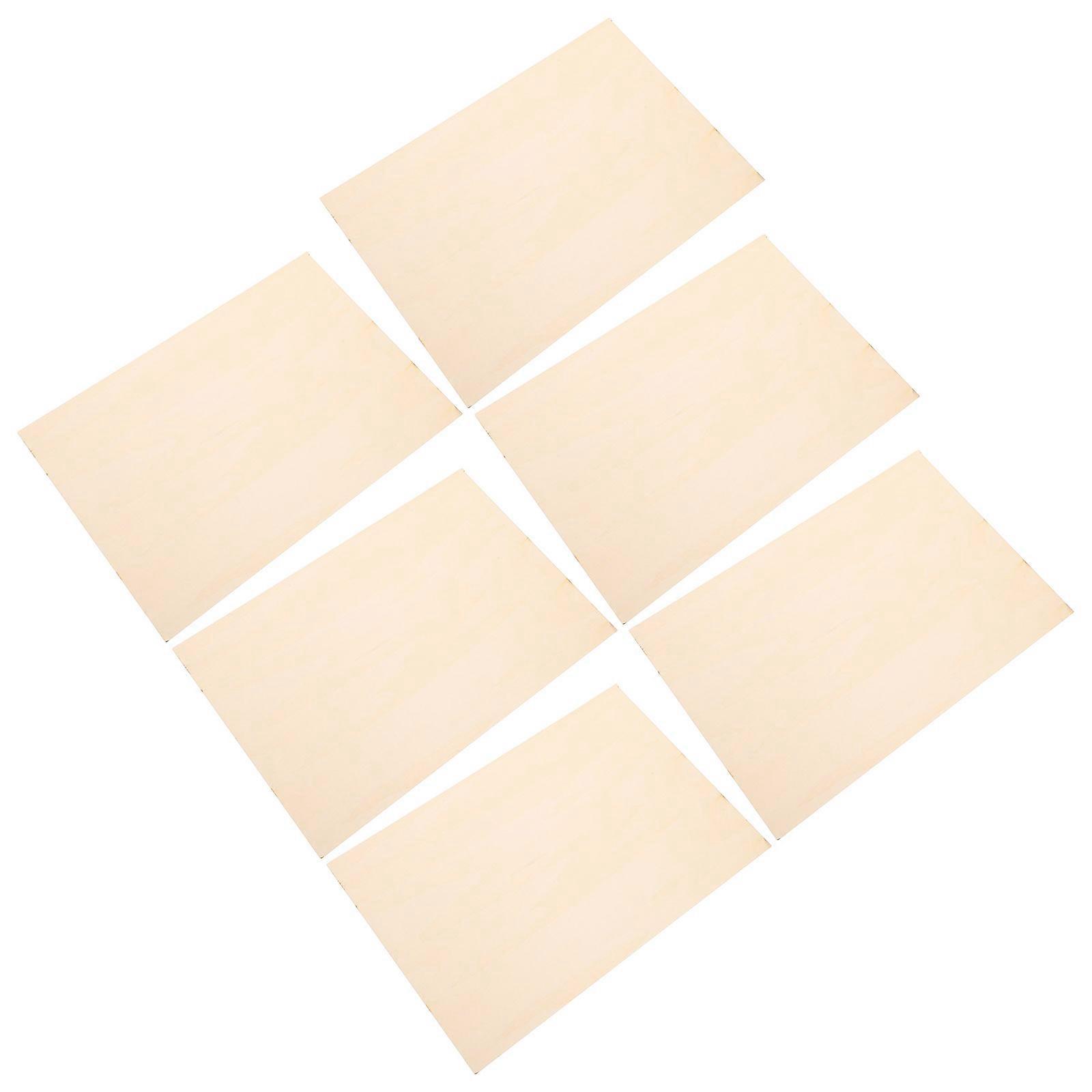 Wooden Sheets for Crafts for Kids DIY Projects 30Pcs Rectangular Wood Boards