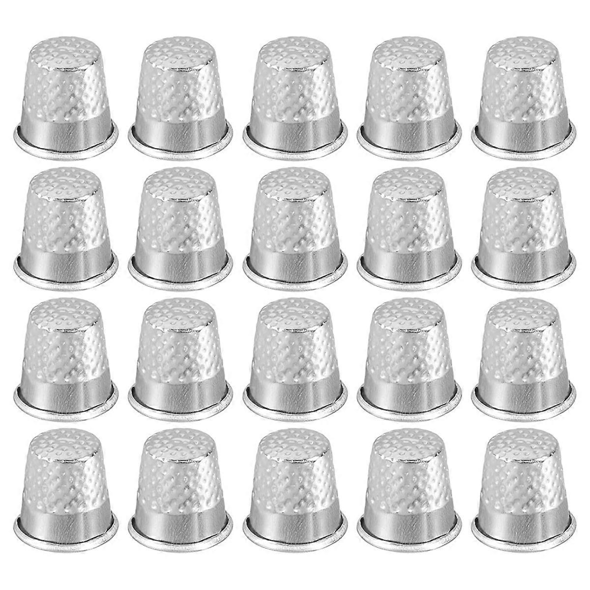 Sewing Thimble Finger Protector, 20 Pcs Metal Finger Shield Ring