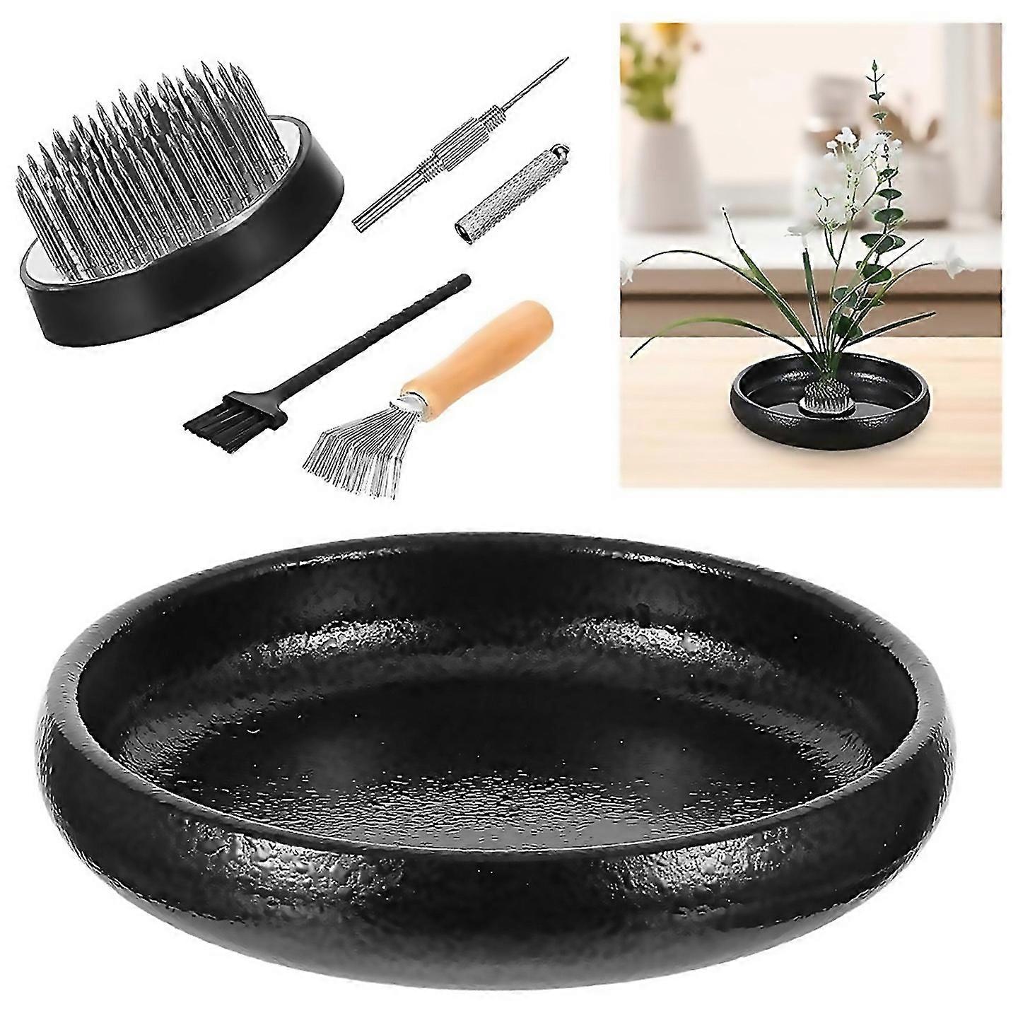 For Ikebana Vase Kit Flower Shallow Container Ceramic Ikebana