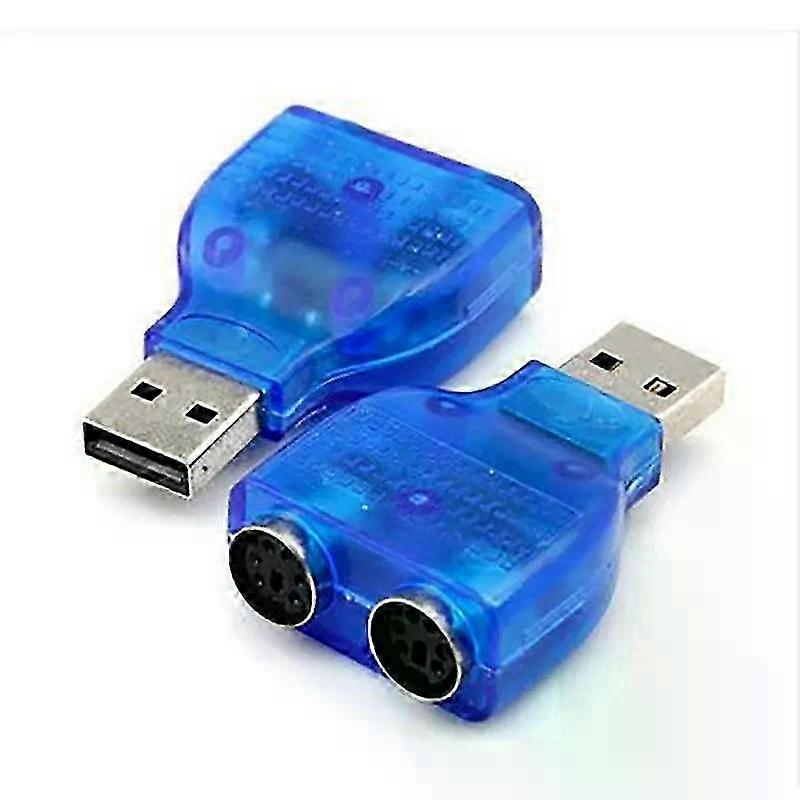 USB to Dual PS2 Adapter, Male to Female Cable Converter for Keyboard Mouse, PC Computer