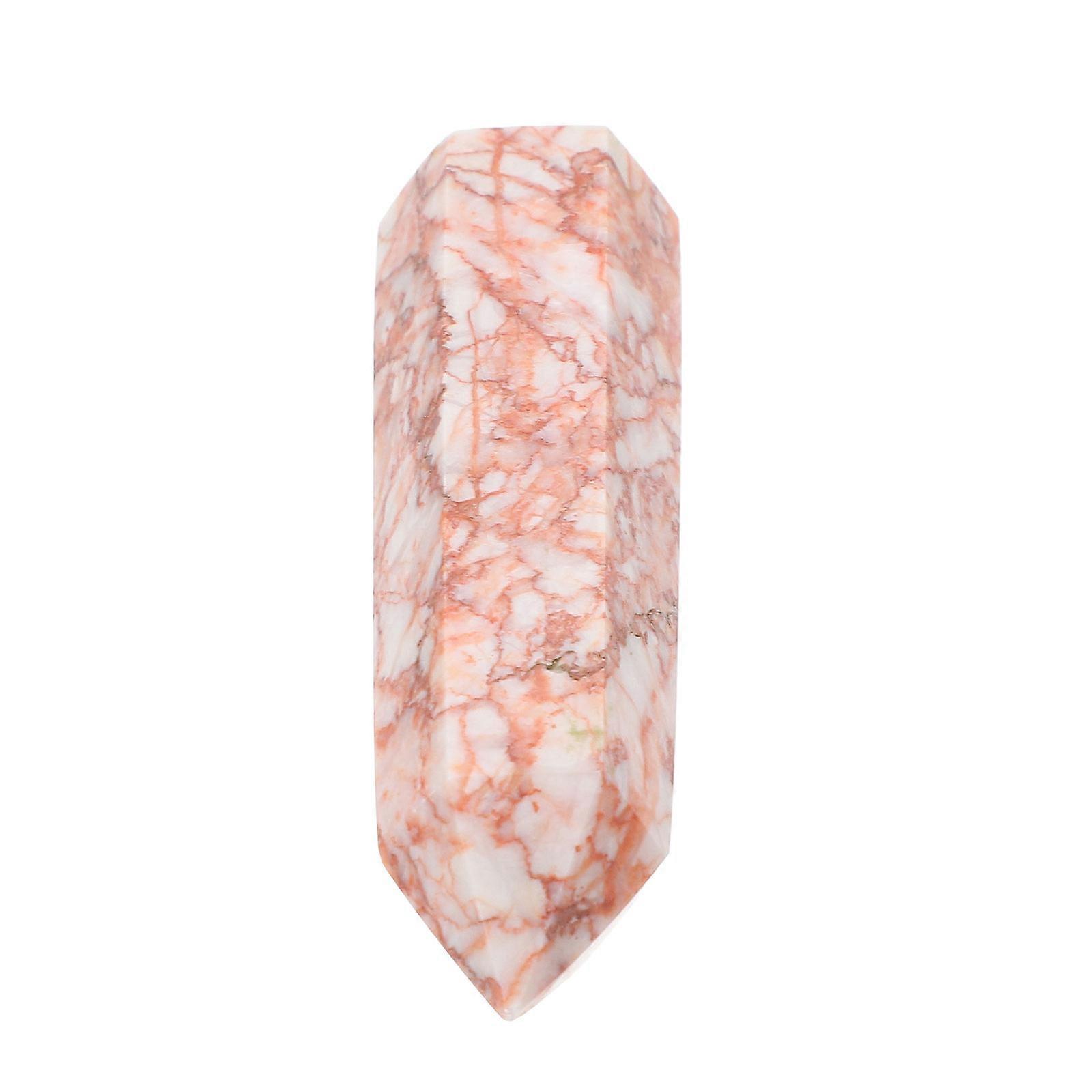 Red Jasper Adornment for Decor 1Pcs Decorative Hexagonal Column