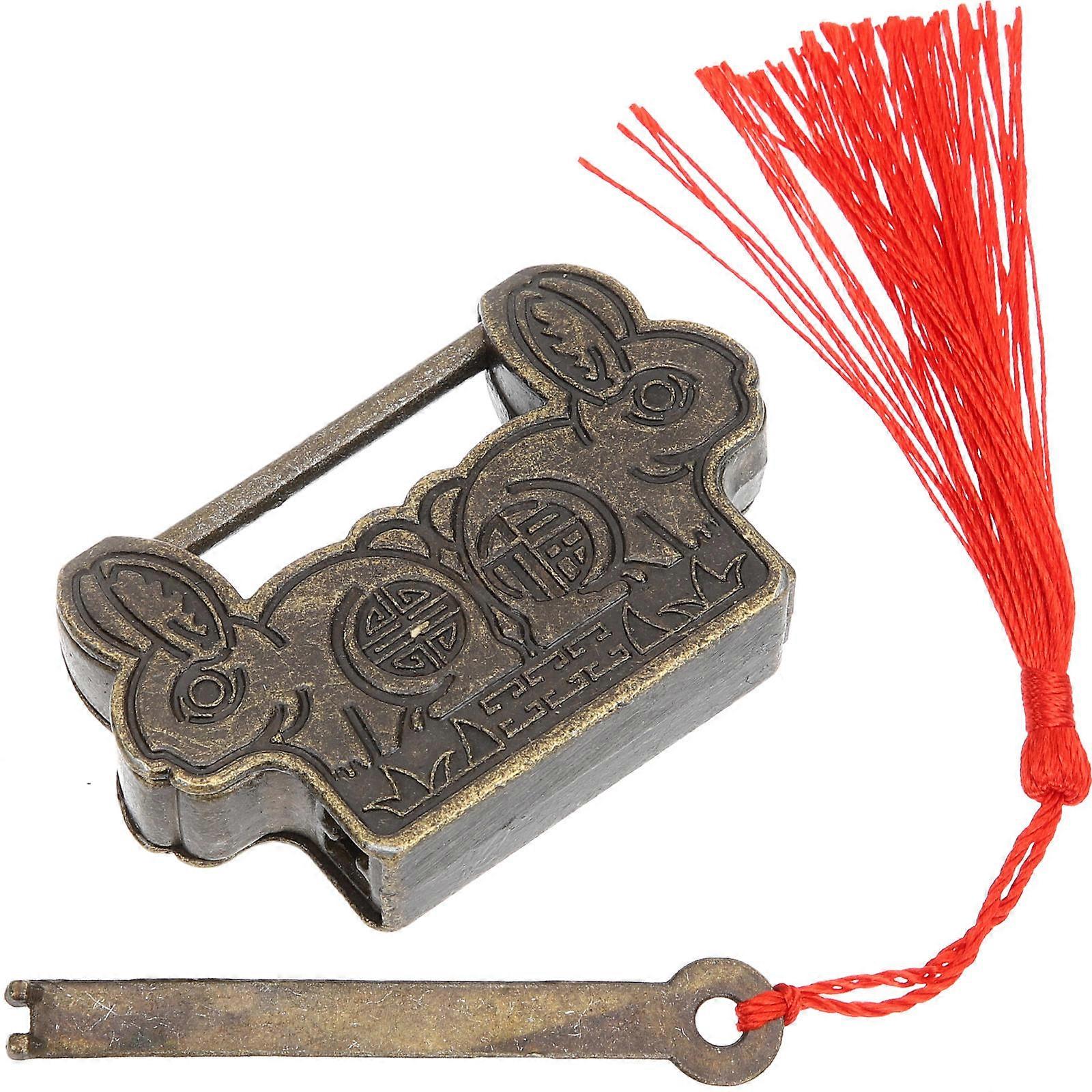 Decorative Wooden Box Lock Jewelry Box Lock with Key 4Pcs for Home Use