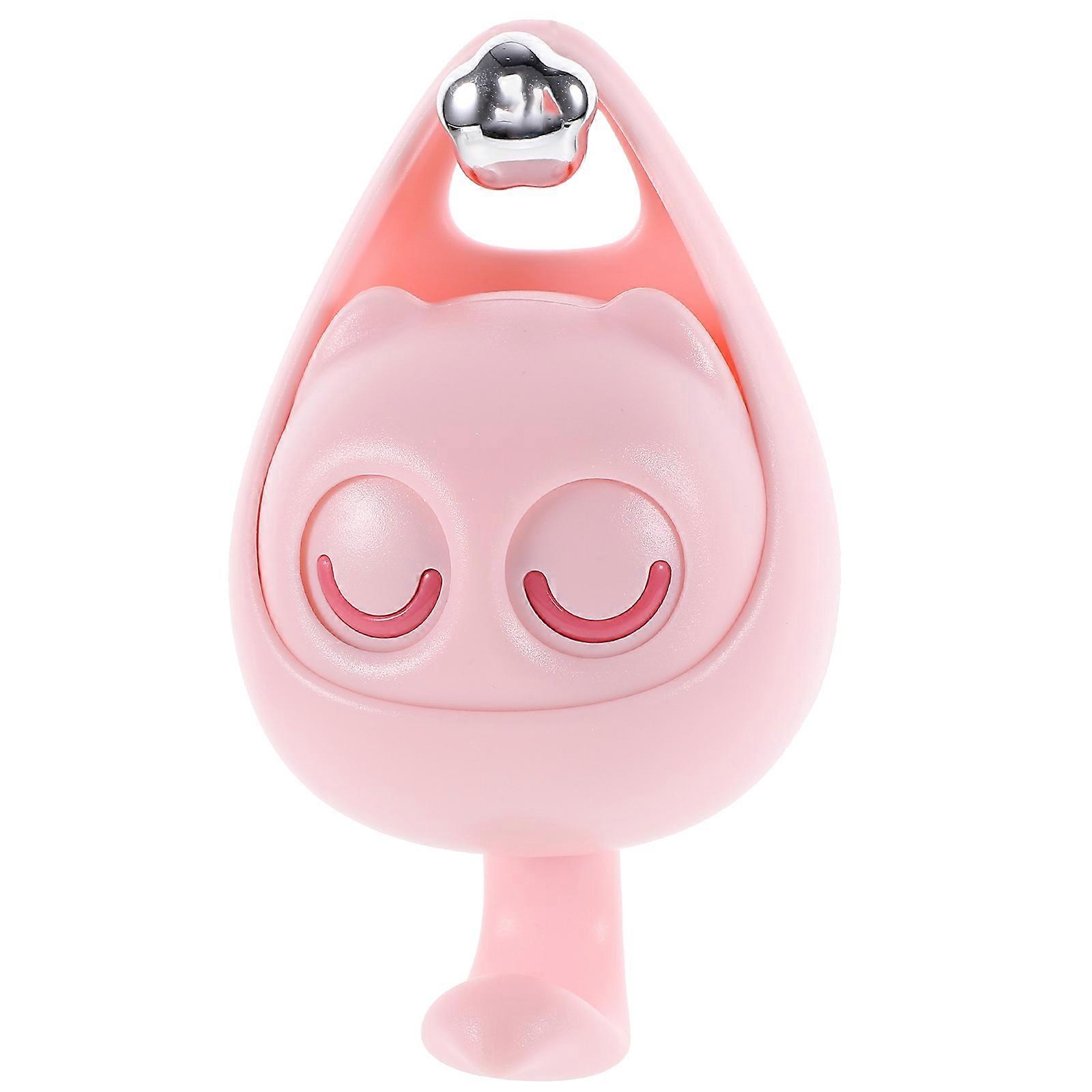 Hooks for Wall Pink ABS Material Cartoon Wall Hook 3Pcs for Bathrooms