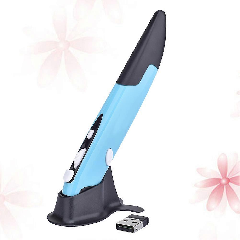 Pen Mouse for Computer with 4 Keys Wireless USB Presenter 2Pcs Blue