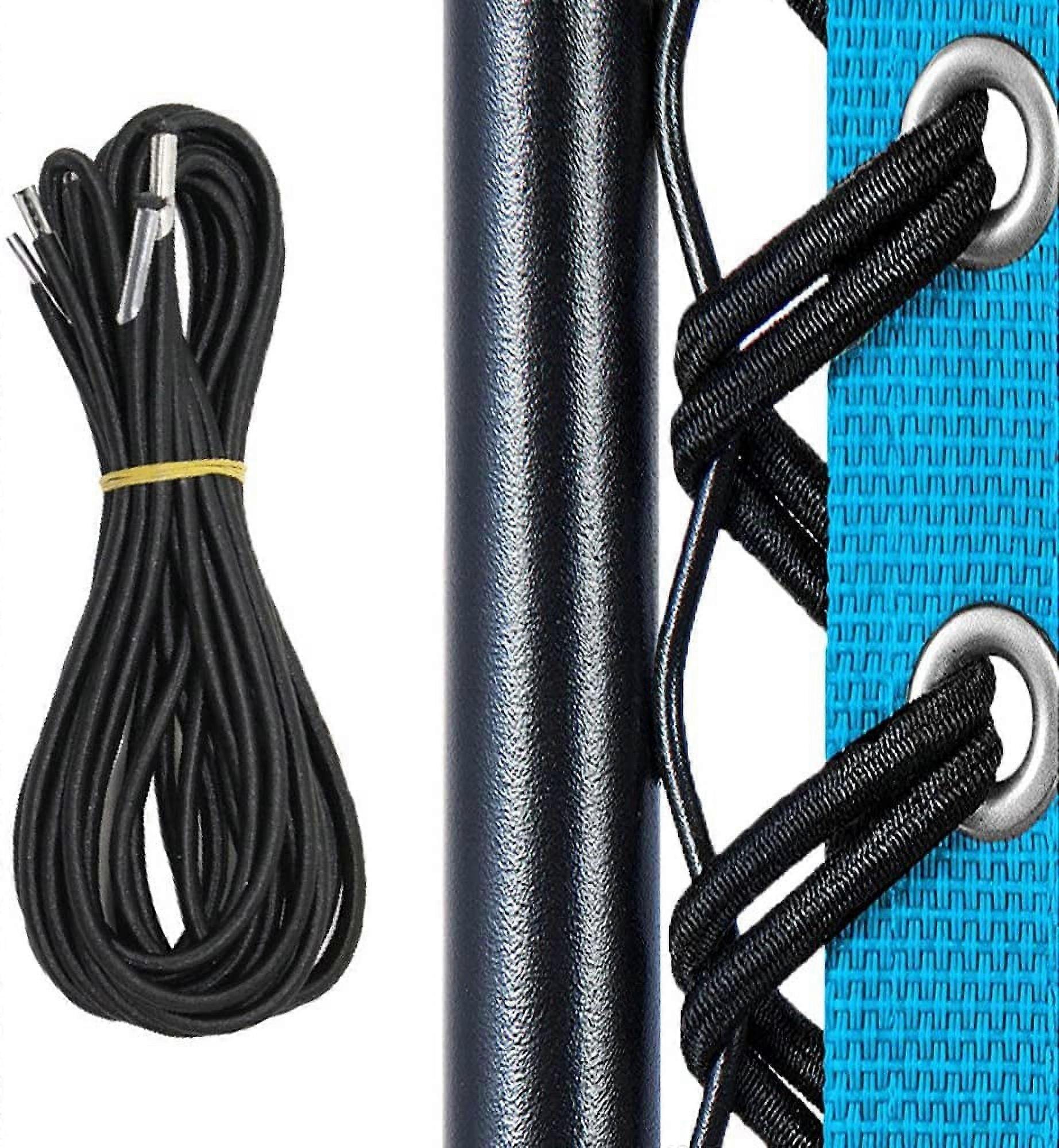 Replacement Cord for Zero Gravity Chair - 4 Pack Universal Elastic Cords Repair Tool Kit (Black)