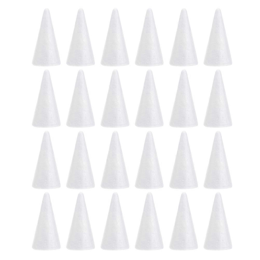 White Foam Cone for Christmas Craft Foam Cones for Decoration 72Pcs
