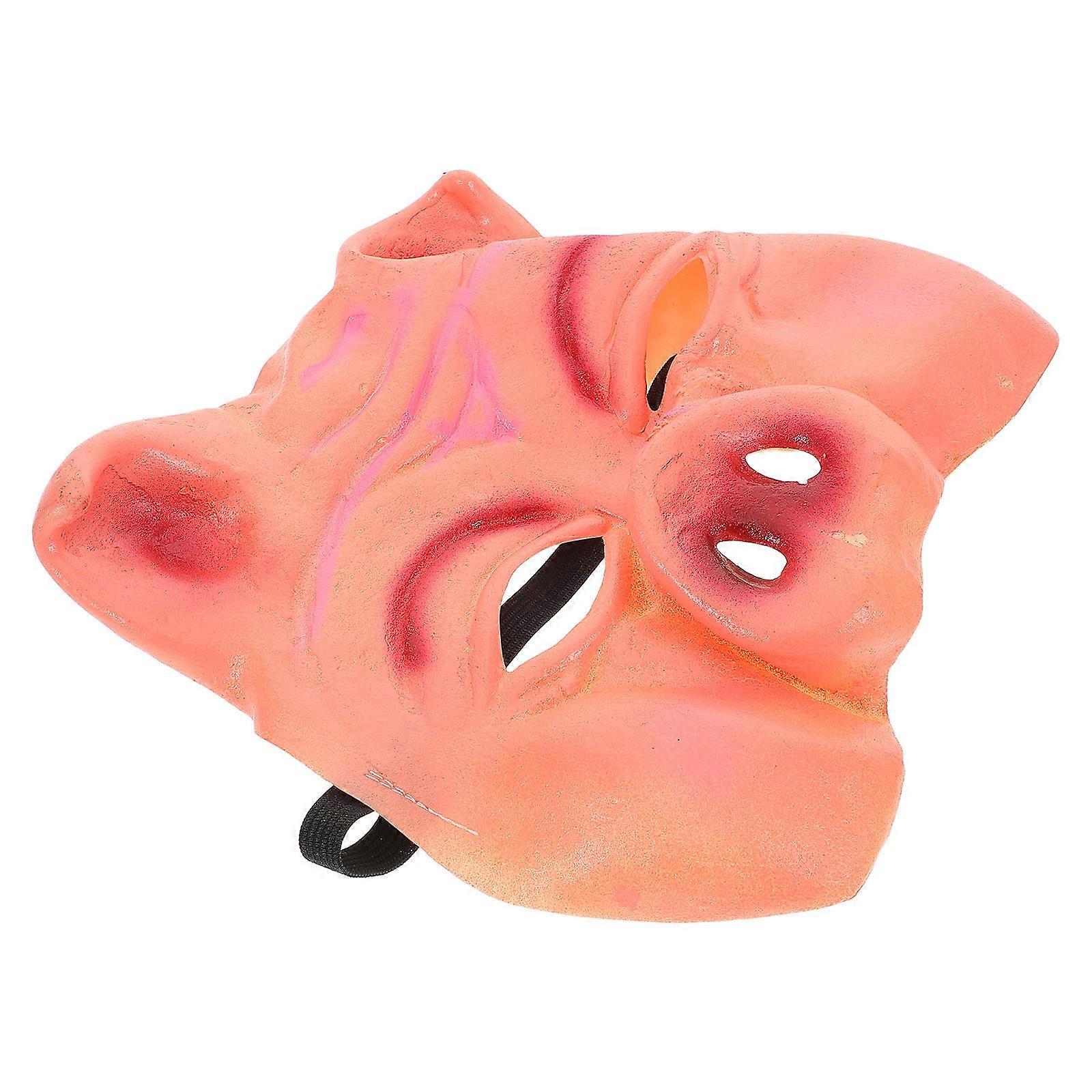Realistic Scary Mask Pig Half Mask for Halloween Party Use 4Pcs Set
