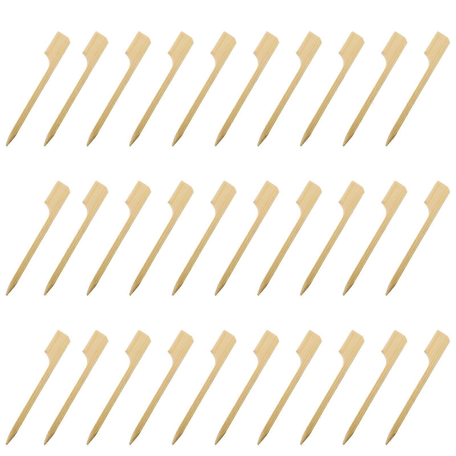 200Pcs Bamboo Paddle Skewers for Meat Roasting Assorted Color Bbq Skewers