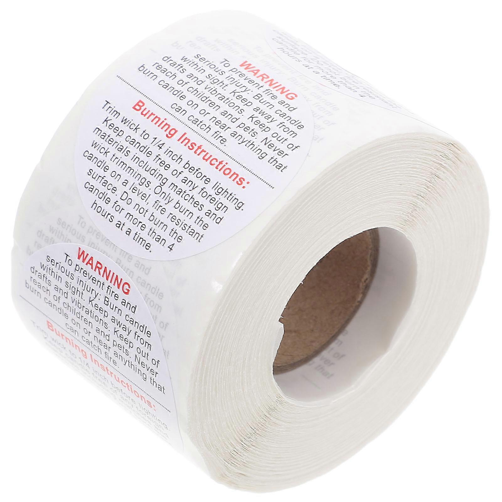 Candle Making Stickers for Safety Labels on Candle Jars 2Pcs