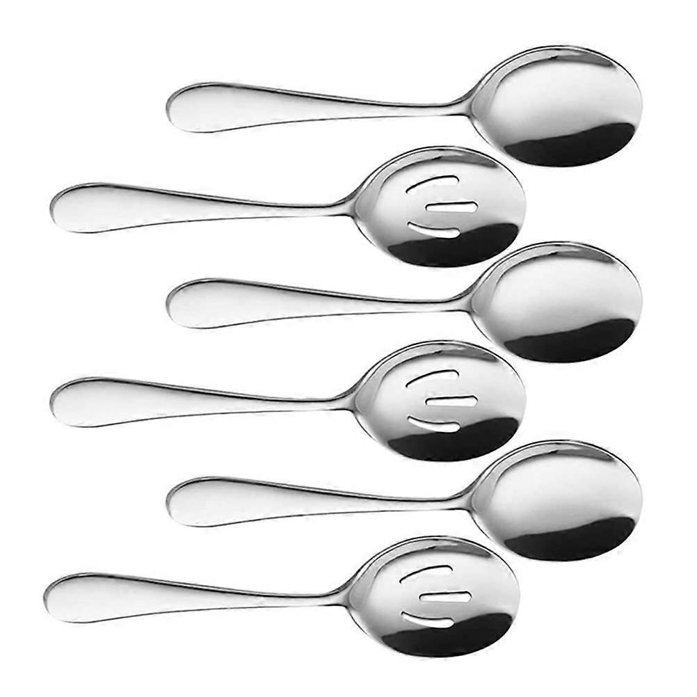 Kitchen Use Stainless Steel Serving Colanders with Public Spoons 12Pcs