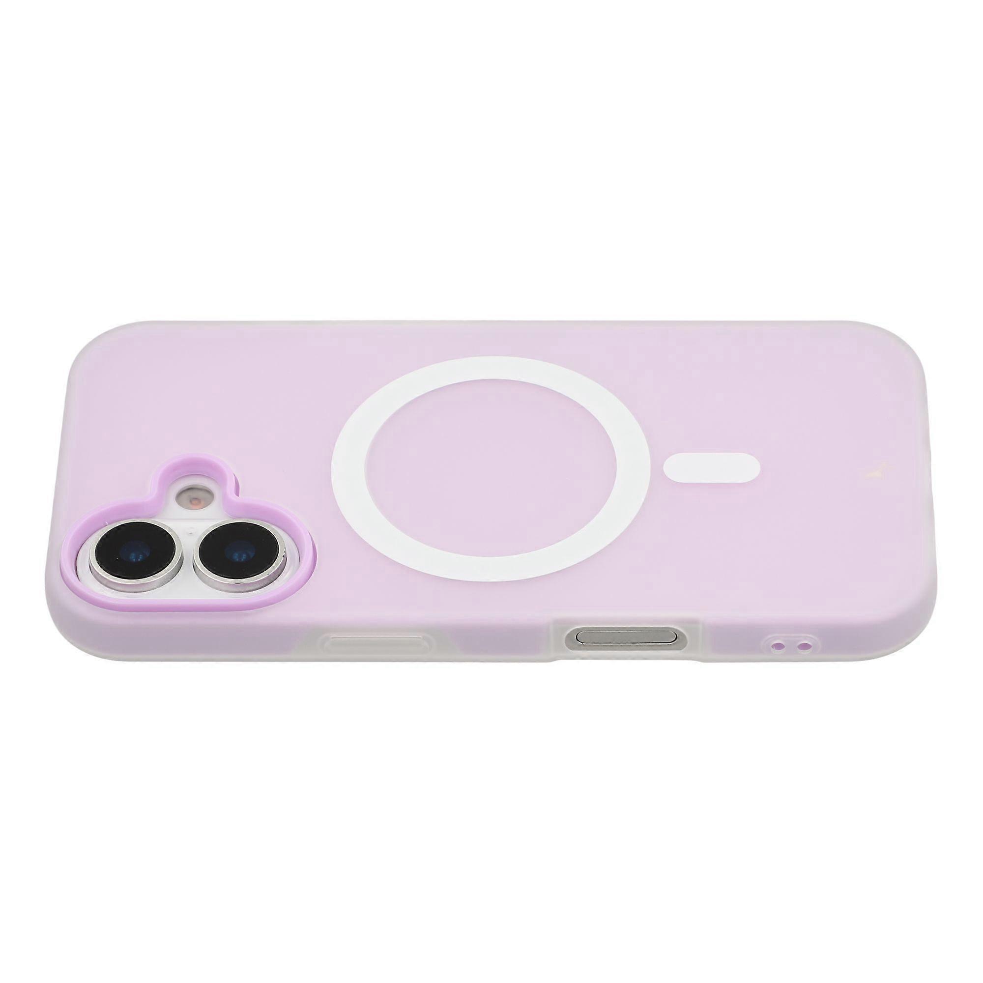 TKdaddy For iPhone 17 Case Compatible with MagSafe PC + TPU Frosted Phone Cover - Purple