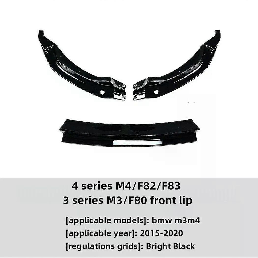 For Bmw F80 F82 F83 M3 M4 V Style Body Kit 2015-2020 Front Bumper Lip Spoiler Splitter Diffuser Auto Cover Guard Protector Kits