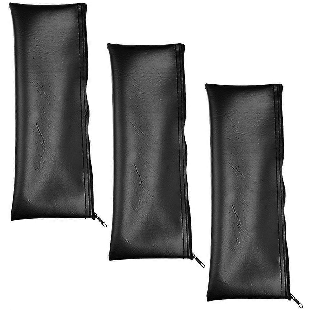 Cordless Microphone Case Organizer for Storage 9Pcs Black PU