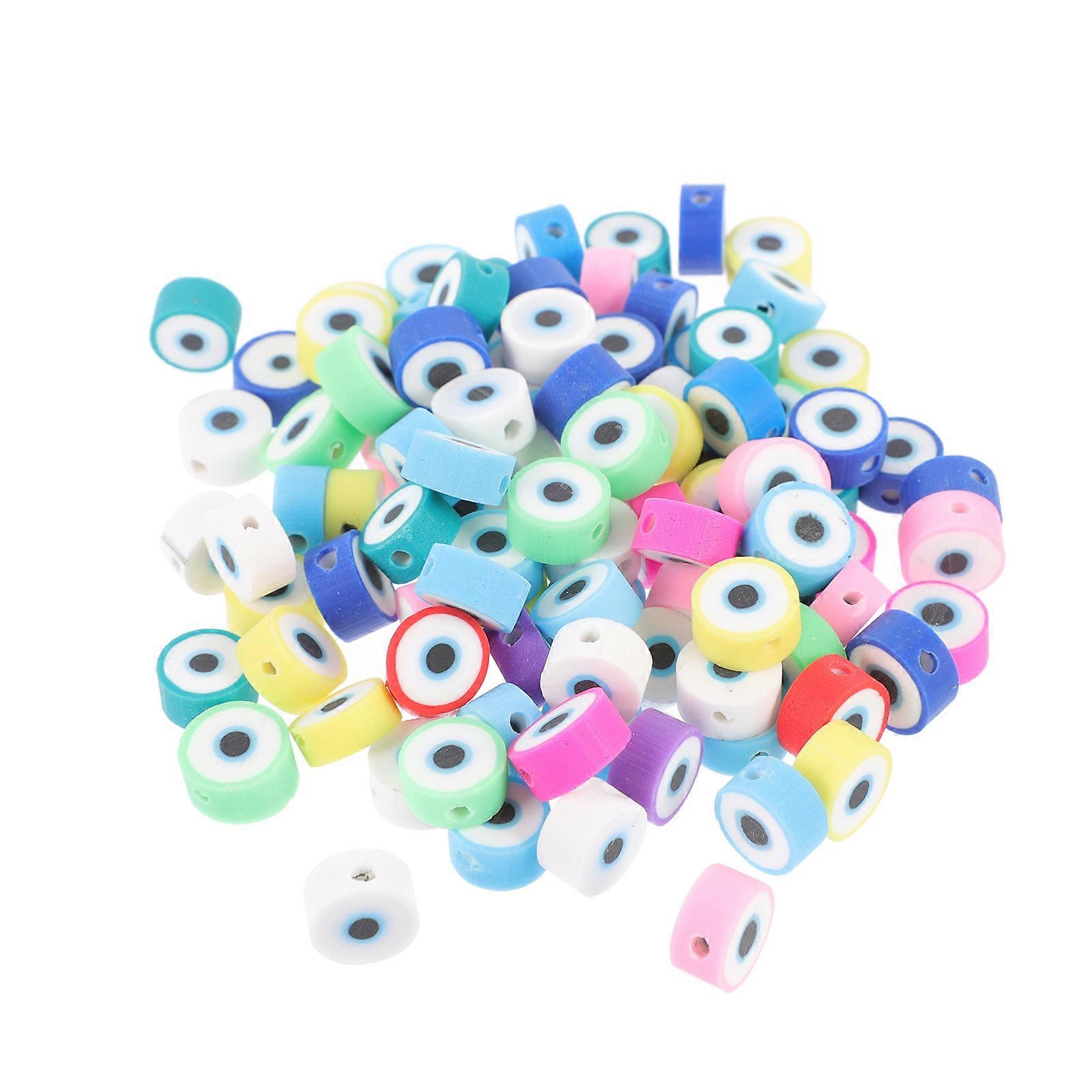 DIY Craft Spacer Beads Eye Pattern Beads for Jewelry Making 2Pcs Set