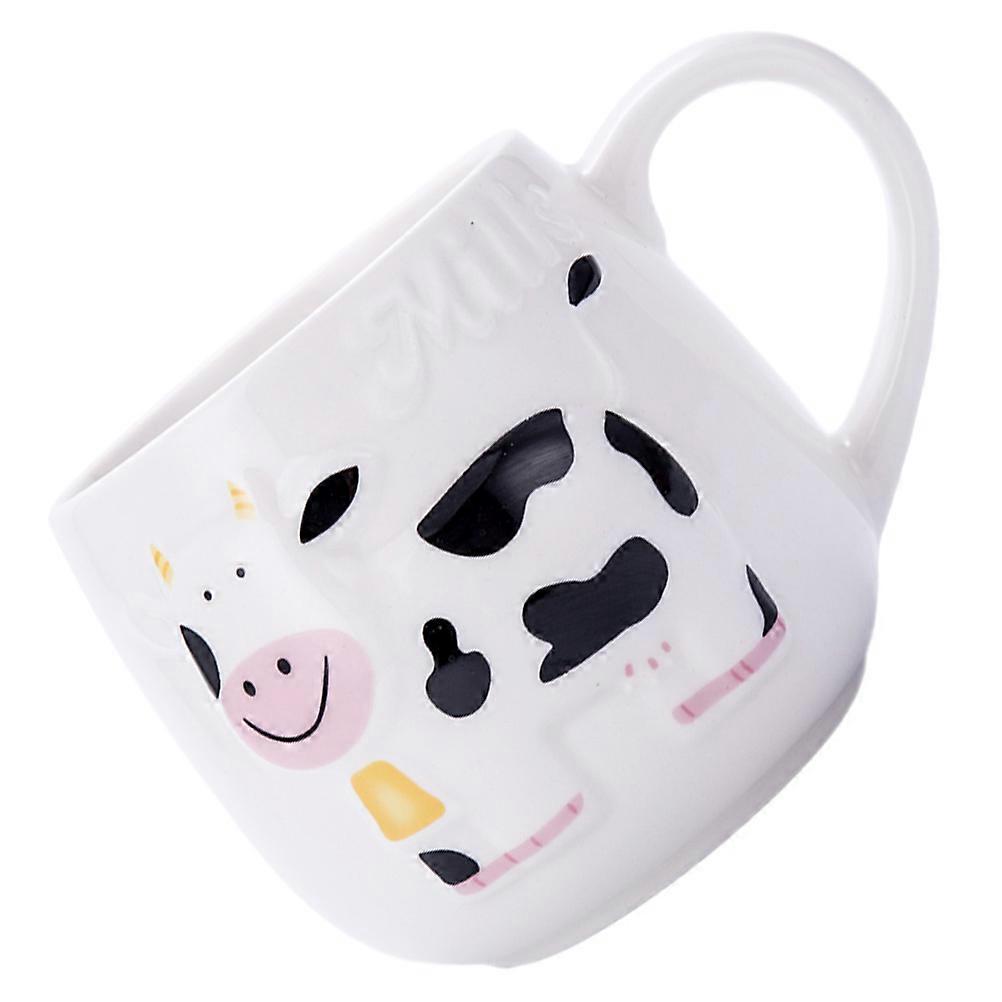 Ceramic Coffee Mug Milk Cow Pattern Coffee Cup for Use 1Pcs Assorted Color