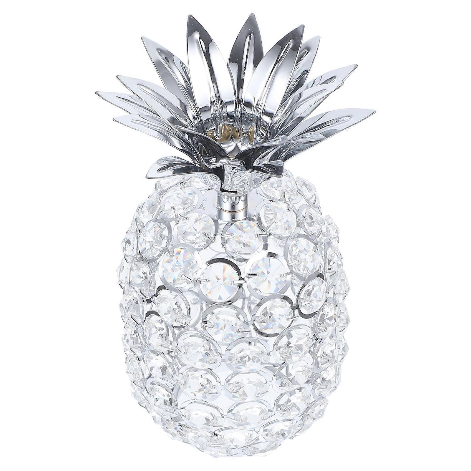 Tabletop Pineapple Ornament 2Pcs Silver Stable Display for Desktop Decoration