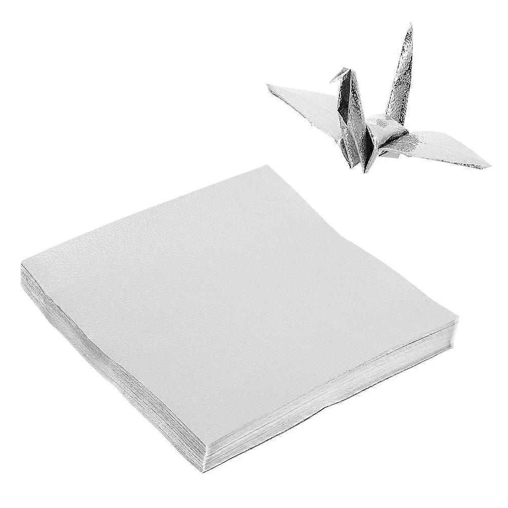Square Folding Paper Silver DIY Pearl Origami Paper for Decoration 200Pcs