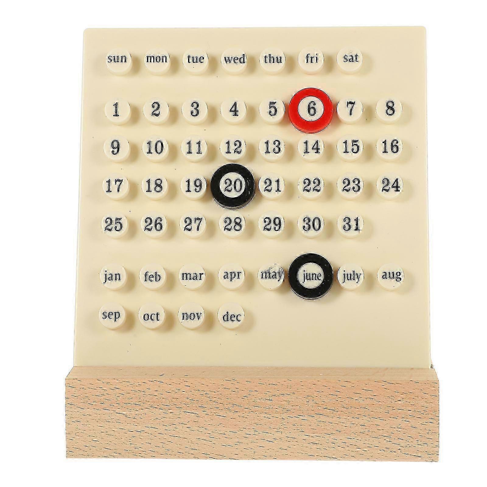 Desktop Perpetual Plastic Calendar With Base Perpetual Calendar Date Display Calendar