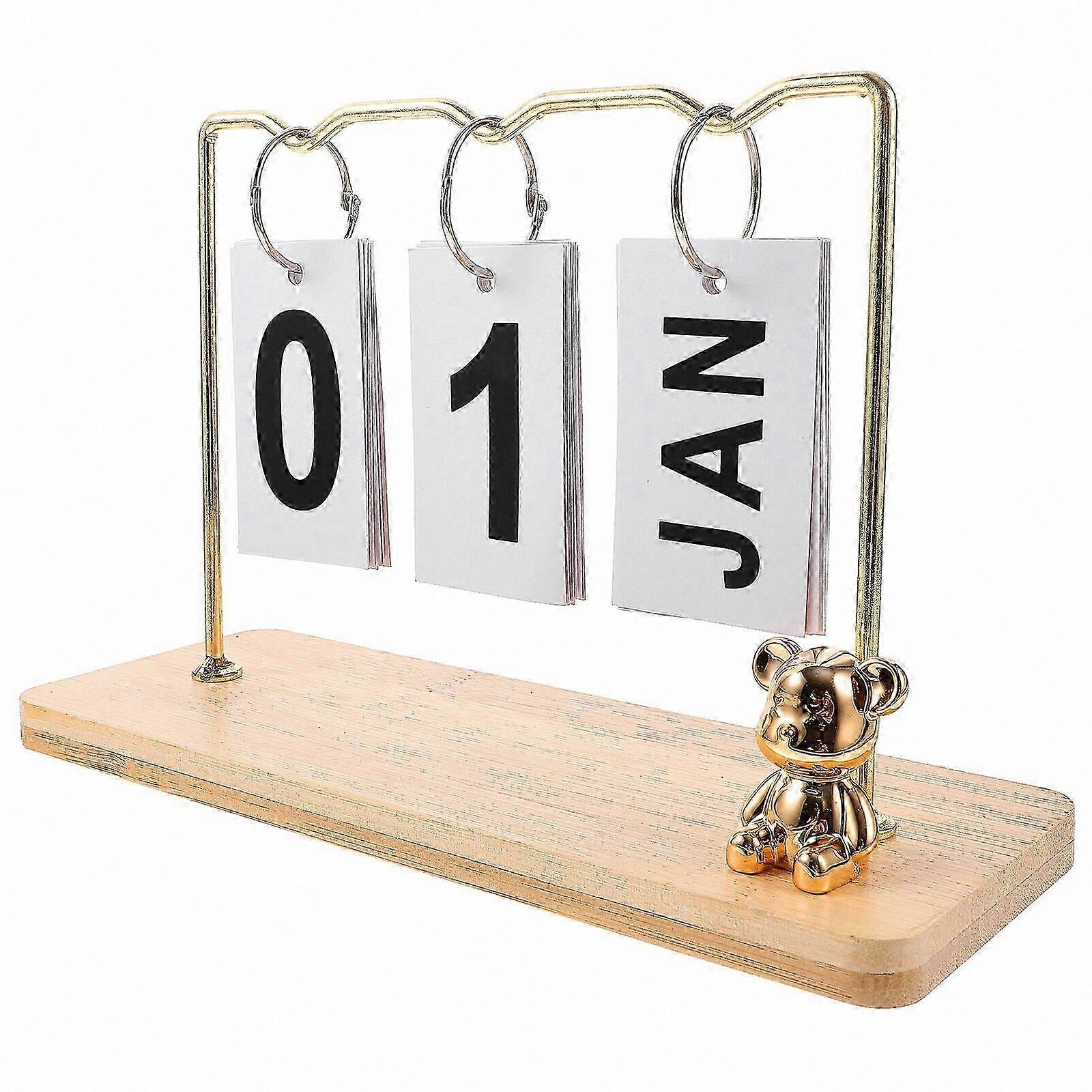 Reusable Flip Desk Calendar Perpetual Table Decor