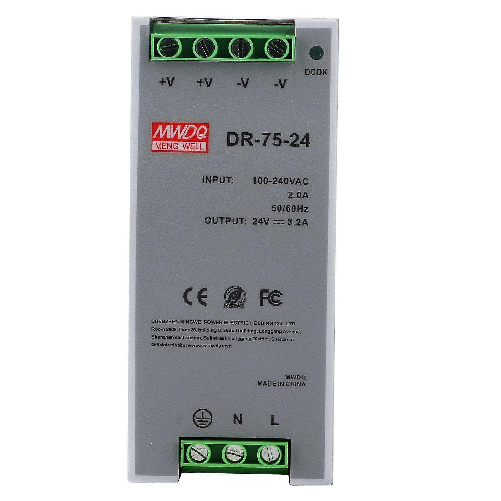 DR-75-24 75W Single Output 24V Din Rail Power Supply AC/DC Switching Power Supply