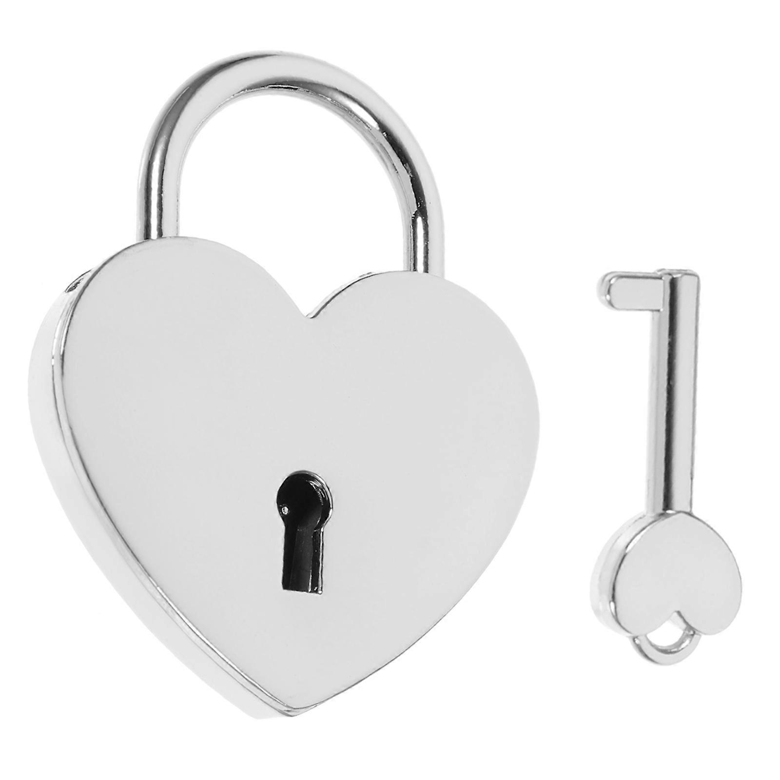 Silver Romantic Couples Small Locks with Keys 4Pcs for Decoration