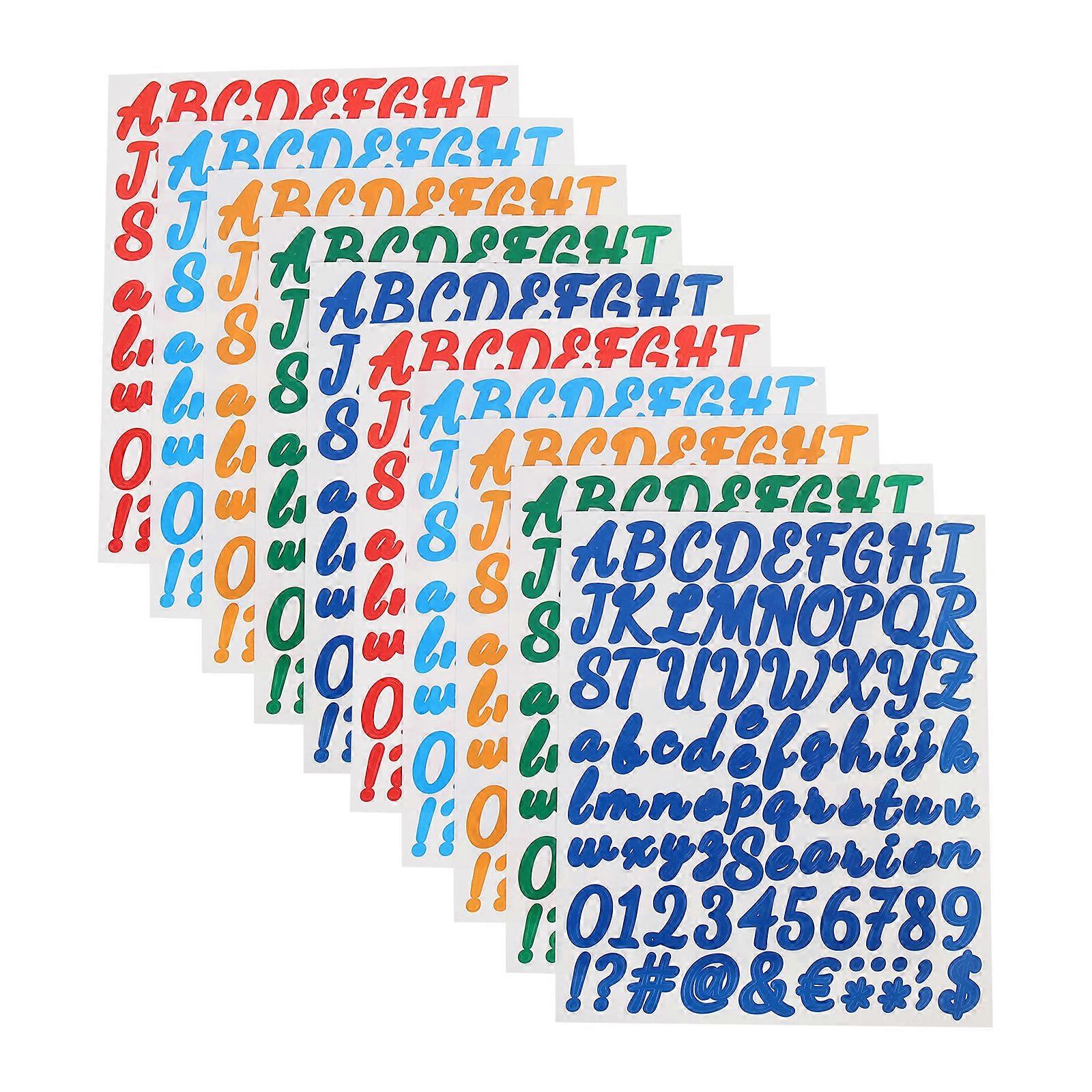 Vinyl Letters Numbers Stickers Self Adhesive for DIY 30 Sheets Alphabet Decals