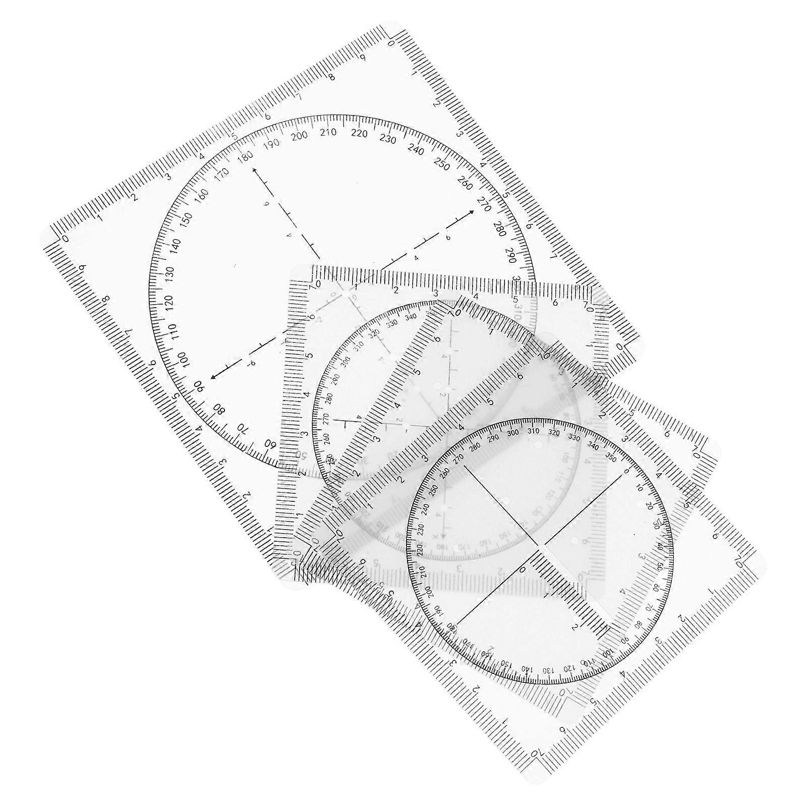 Math Functions Engineering Ruler Multi-Functional Drawing Stencil 5Sets