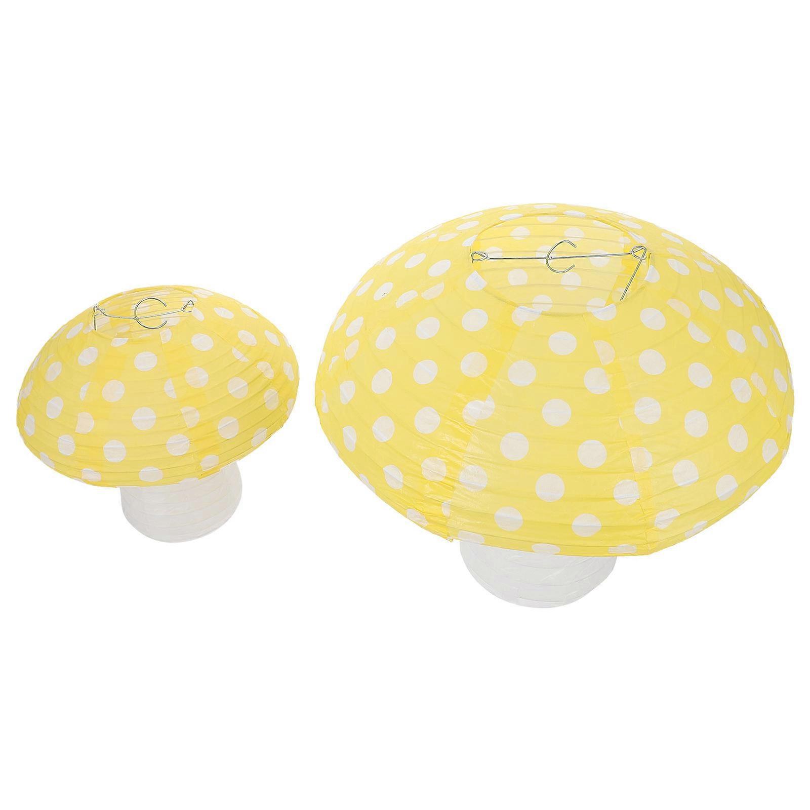 Mushroom-Shaped Lantern Paper Lanterns for Home Scene Decoration 2Pcs