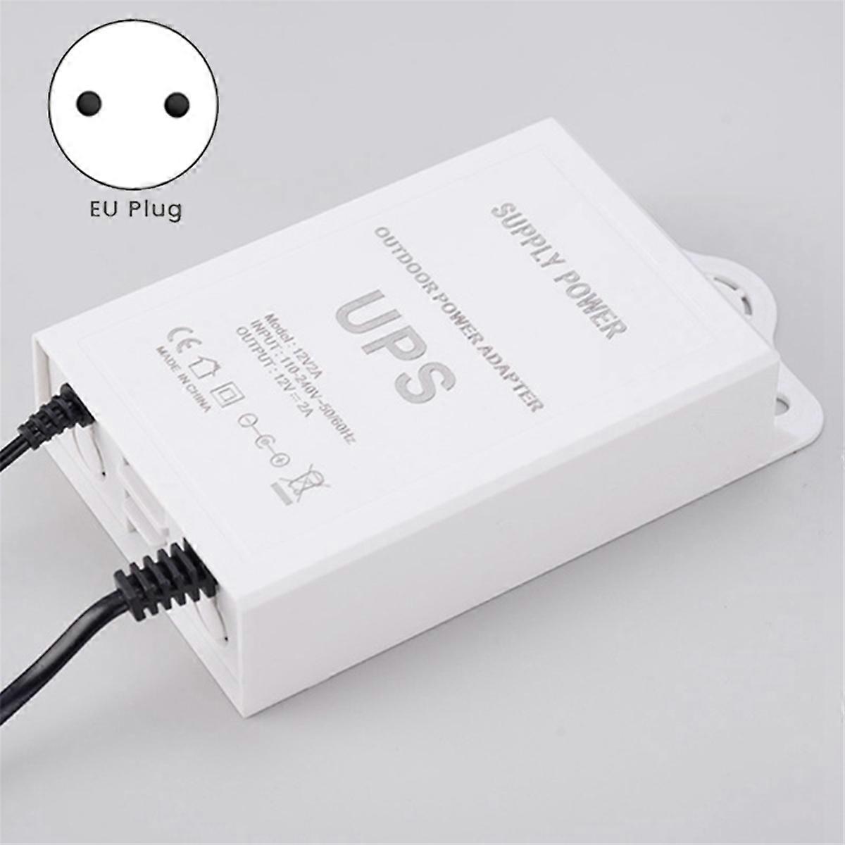 12V-2A Uninterruptible Power Supply for WiFi, Modem, Router, Security Camera Mini UPS Battery Backup Protector EU PLUG