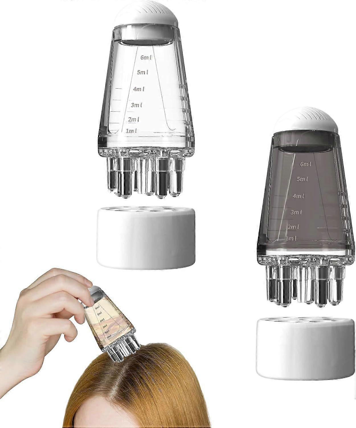 Hair Oil Applicator - 2 PCS Scalp Oil Applicator Bottle Root Comb Massager with Roller Ball