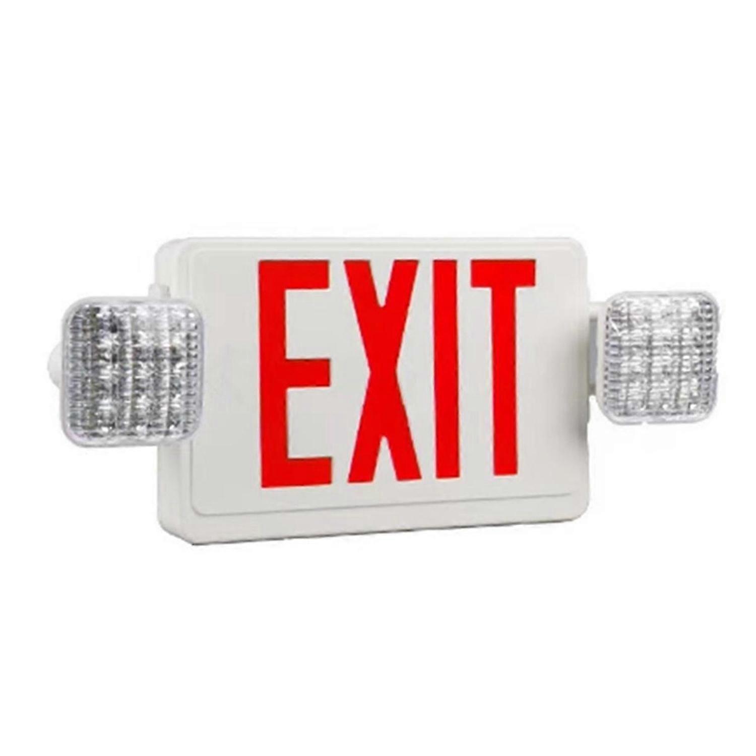 LED Exit Sign with Emergency Lights,Adjustable LED Emergency Exit Lights with Battery Backup,Exit Si