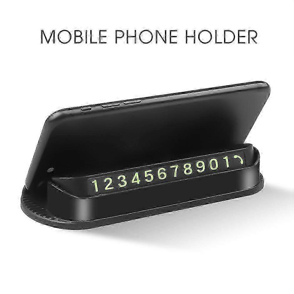Temporary Parking Number Card Innovative Mobile Phone Sign with Mobile Phone Holder Solid Aroma