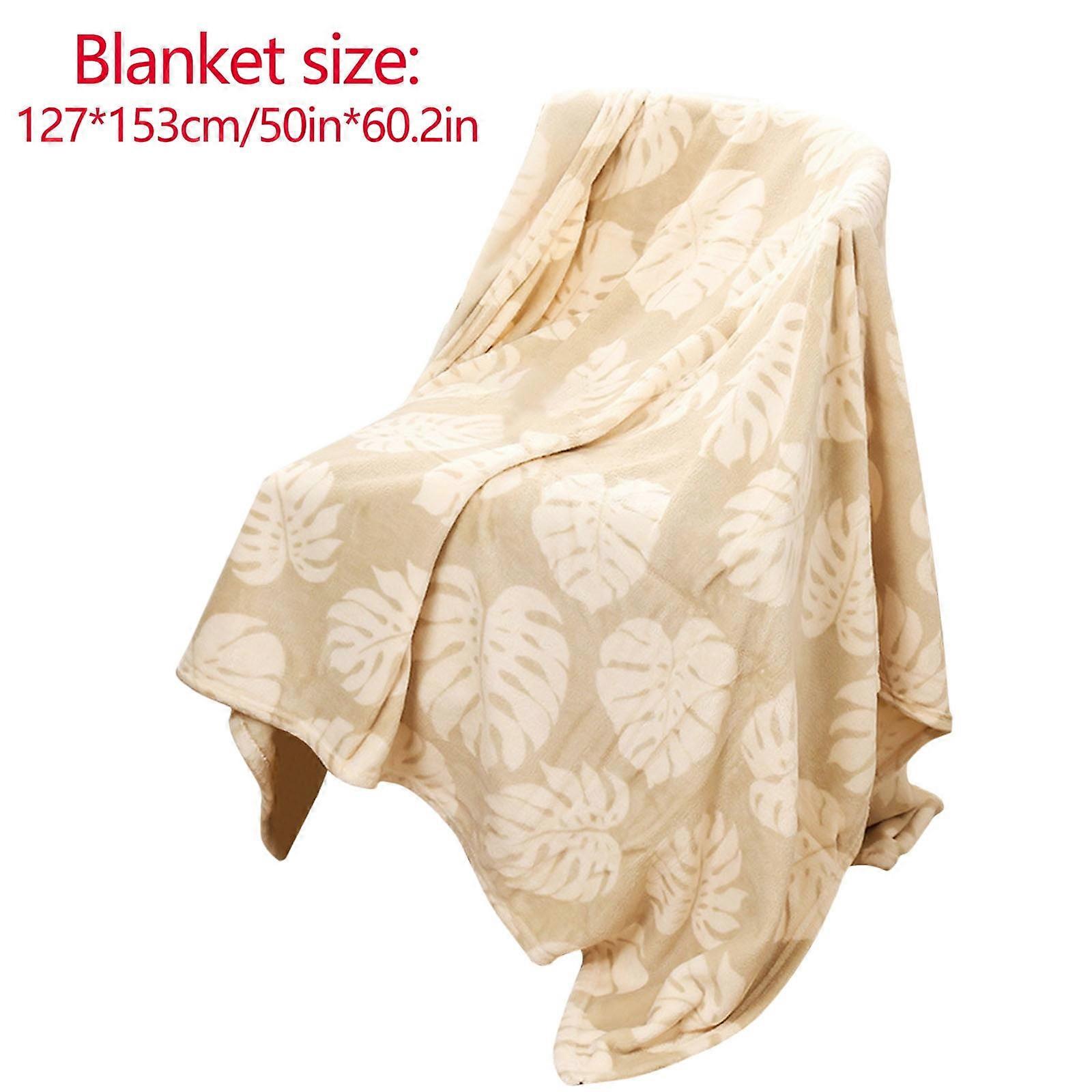 Staron Lannel Blanket Four Seasons Universal (E), Compatible with Office Nap, Thickened Single Printing Conditioning Blanket