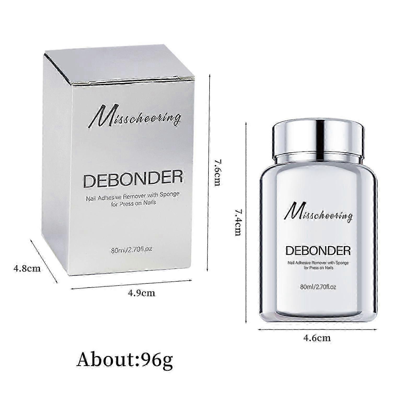 25-26 Press On Nail Glue Remover,Nail Adhesive Debonder | Precise Multifunctional Fingernails and Toenails Gel Glue Remover for Home and Sal