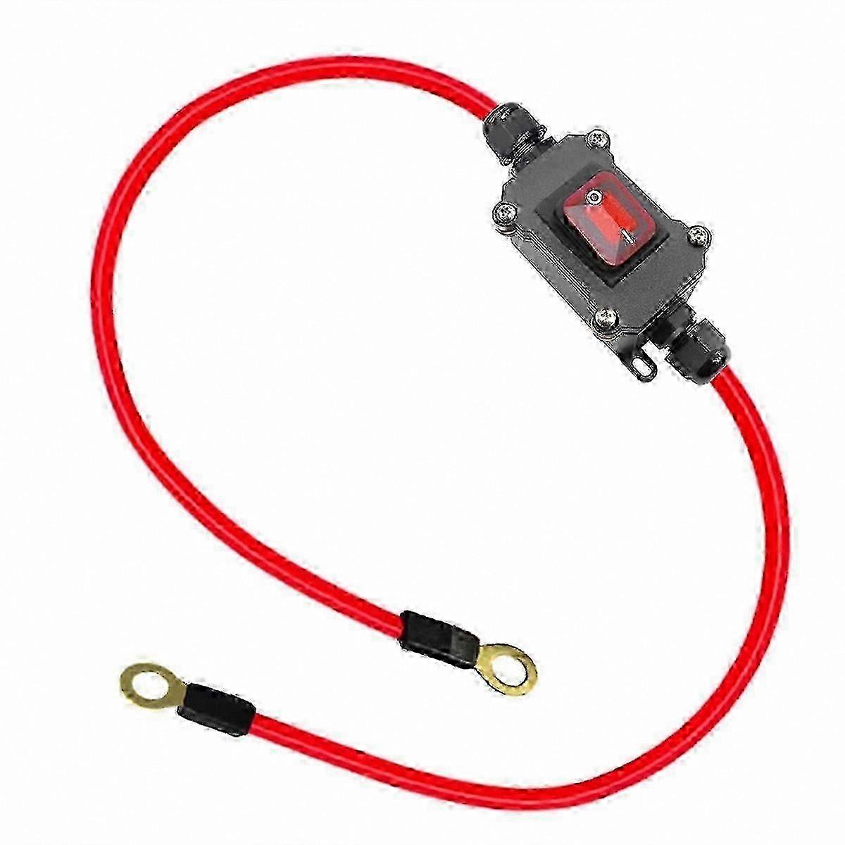 12V Inline Wire Switch, DPST Dual Side Wiring, 25A IP67 Waterproof with On/Off Quick Connect Disconnect Function
