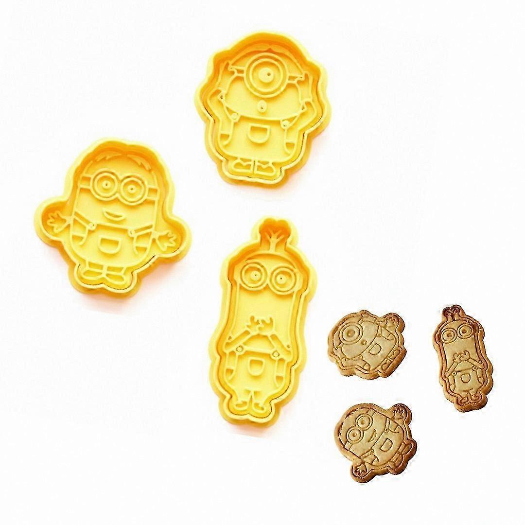 Set of 3 Minion-Shaped Cookie Cutters for Baking and Decorating